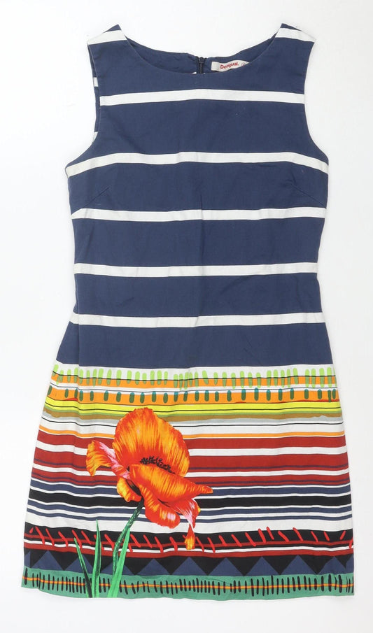 Desigual Women’s Multicoloured Size 8 Shift Dress Summer