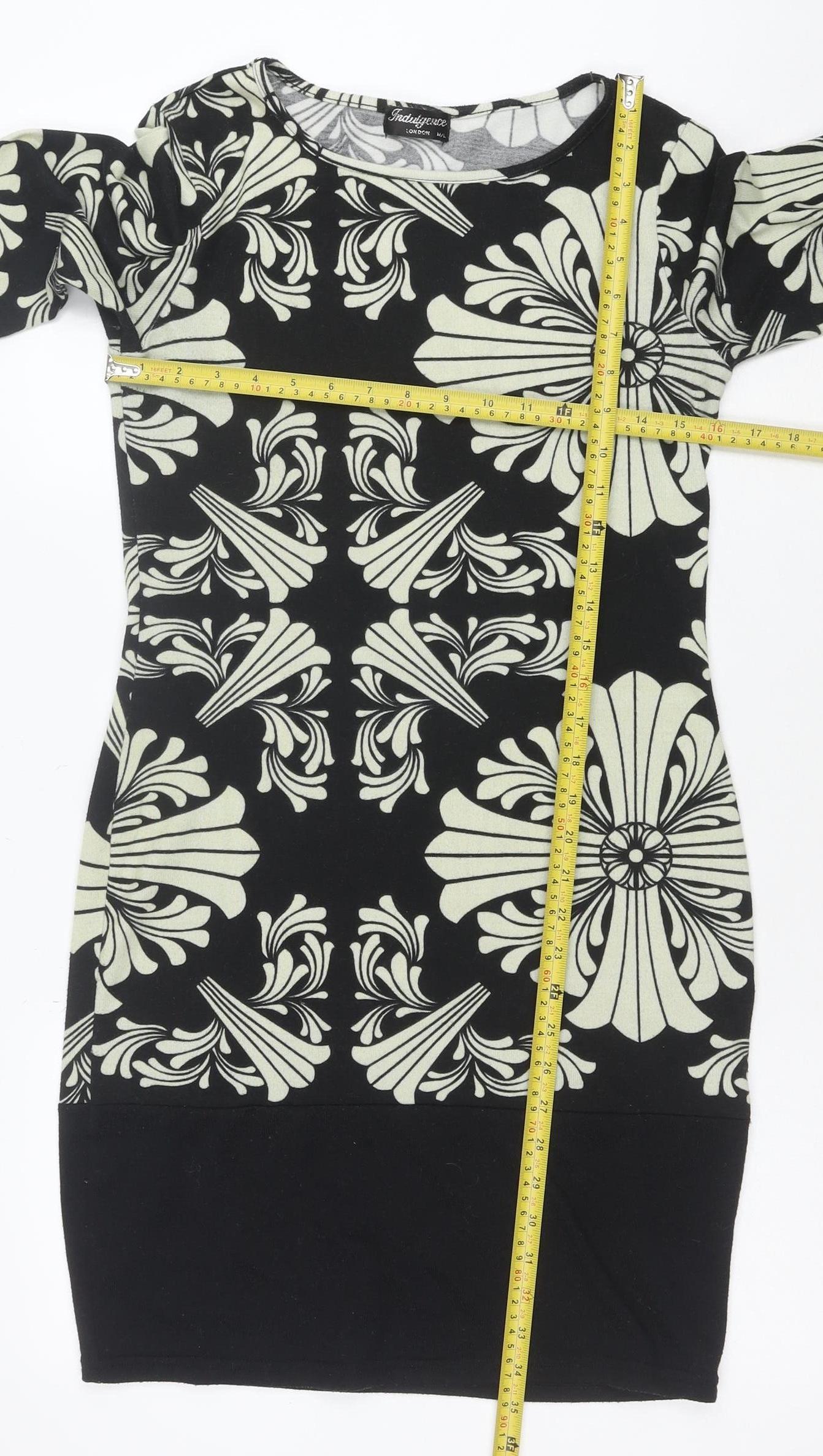 Nadine Merabi London Women's Black M/L Shift Jersey Dress