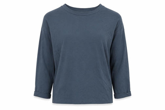 Jigsaw Women’s Blue Long Sleeve Basic Boat Neck T-Shirt XS