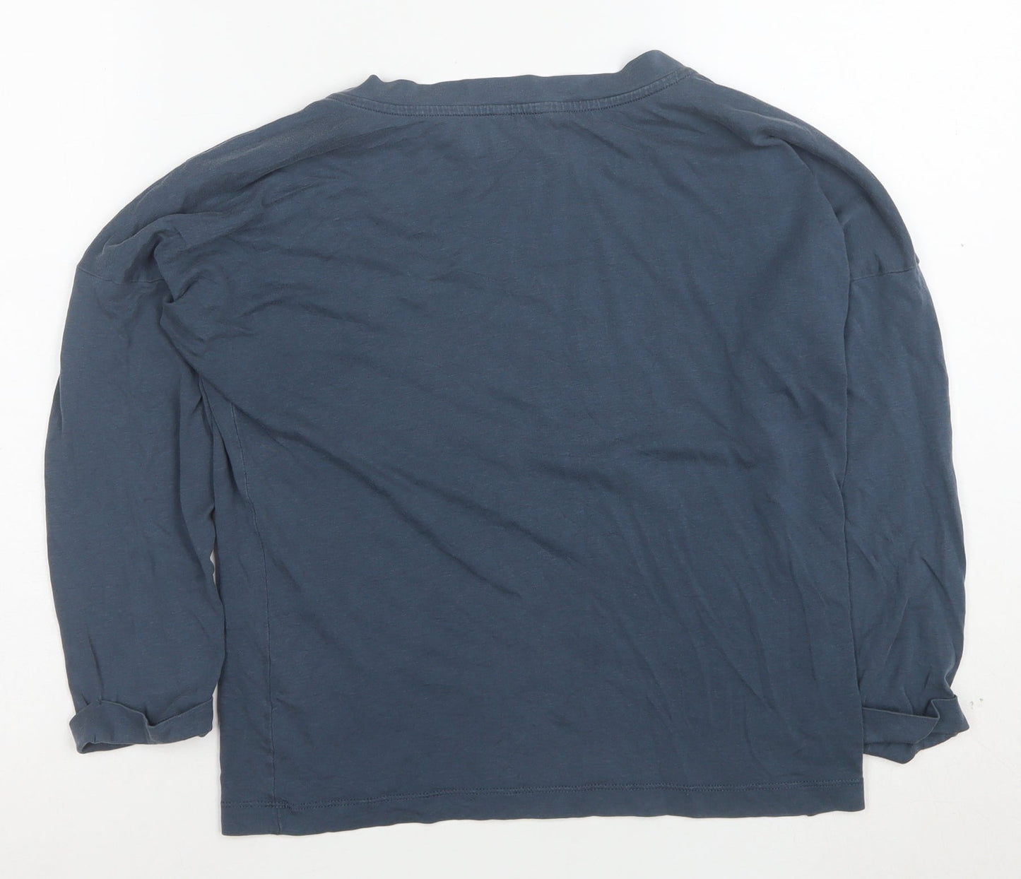 Jigsaw Women’s Blue Long Sleeve Basic Boat Neck T-Shirt XS