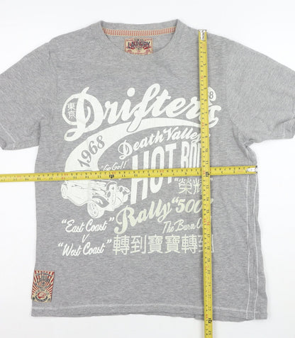 Tokyo Laundry Men's Grey Drifters Graphic Print T-Shirt Size Small
