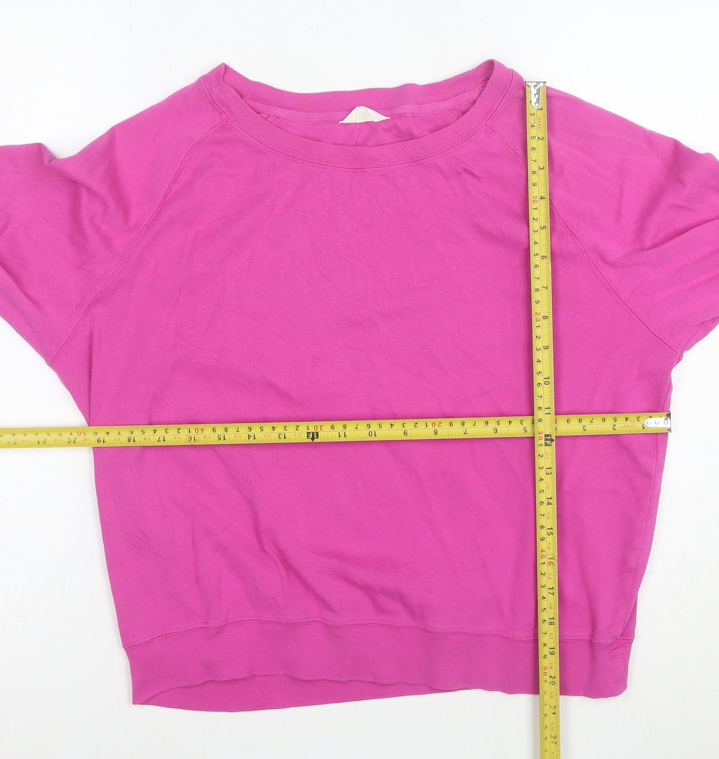 Hush Women Pink Cotton Pullover Sweatshirt Size S