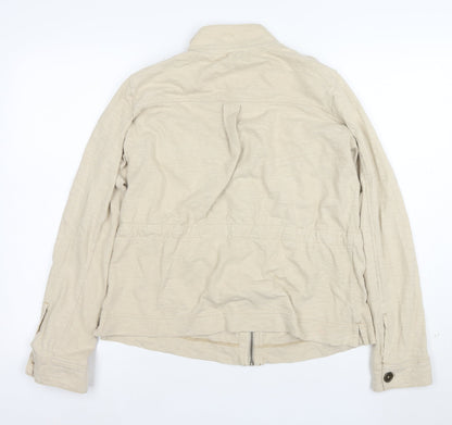 Next Women’s Beige Cotton Military Jacket Size 12
