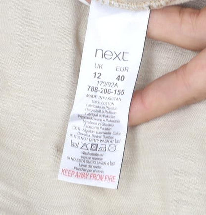 Next Women’s Beige Cotton Military Jacket Size 12
