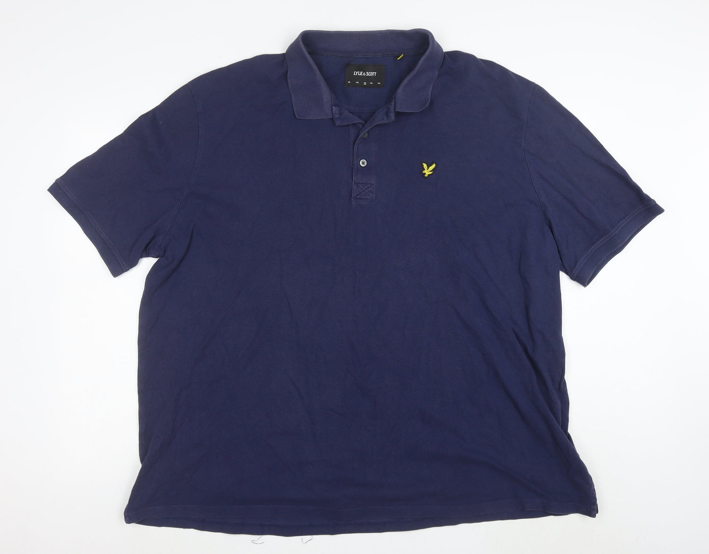 Lyle & Scott Men's Blue 3XL Cotton Short Sleeve Polo Shirt