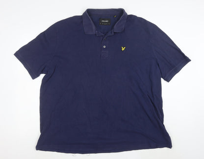 Lyle & Scott Men's Blue 3XL Cotton Short Sleeve Polo Shirt