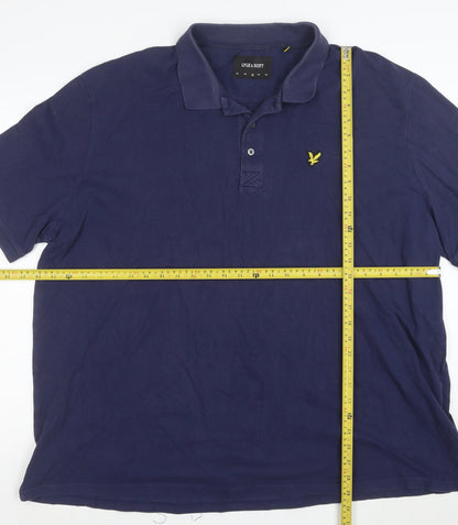 Lyle & Scott Men's Blue 3XL Cotton Short Sleeve Polo Shirt