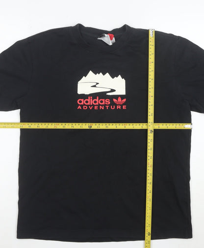 Adidas Adventure Men's Black Crew Neck Short Sleeve T-Shirt M