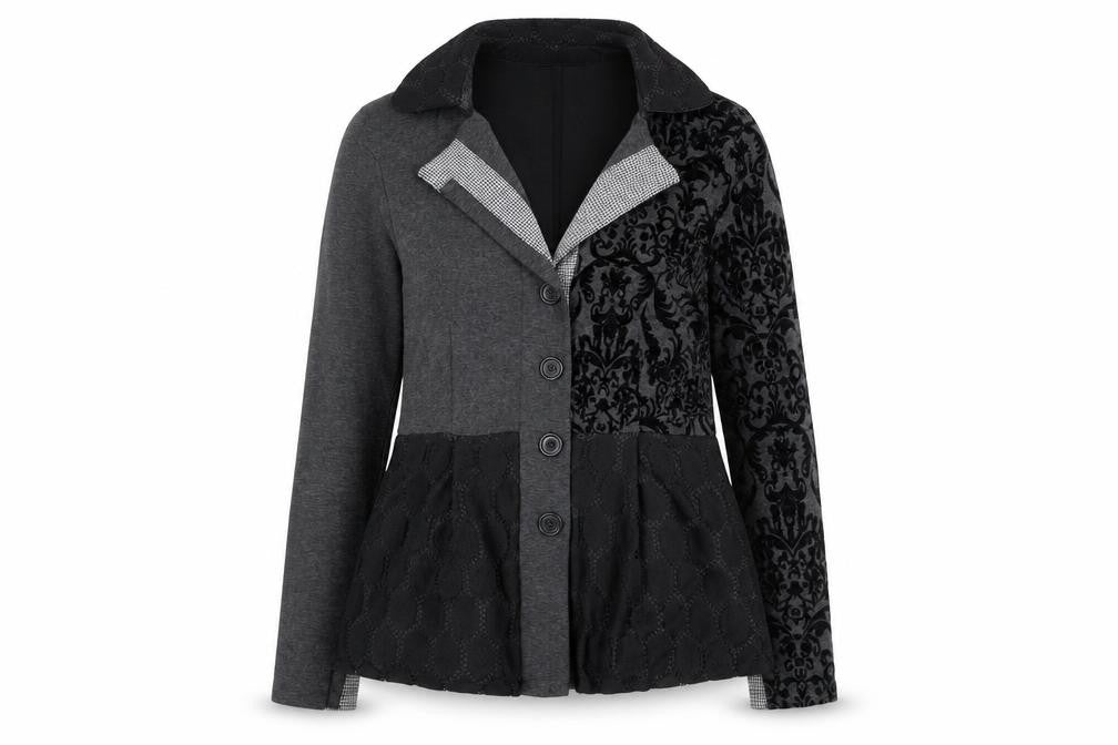 Linea Tesini Women's Grey Collared Button Cardigan Size 12