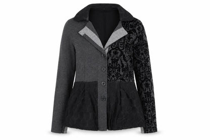 Linea Tesini Women's Grey Collared Button Cardigan Size 12