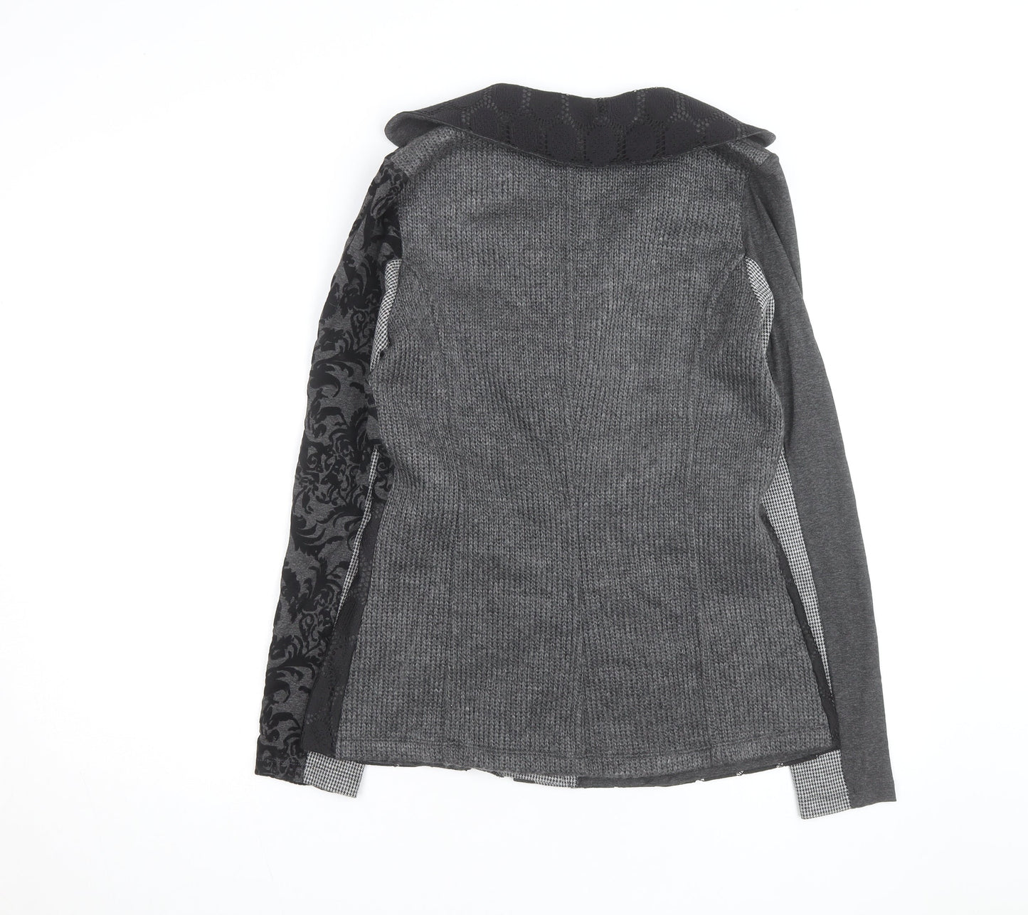 Linea Tesini Women's Grey Collared Button Cardigan Size 12