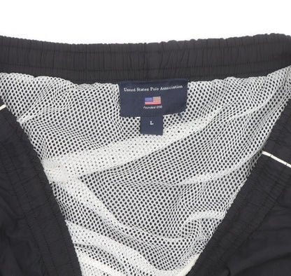 US Polo Assn Men's Black L Swim Shorts Nylon Quick Dry Lined