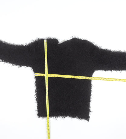 New Look Women’s Black Fluffy Knit Pullover Jumper Size S