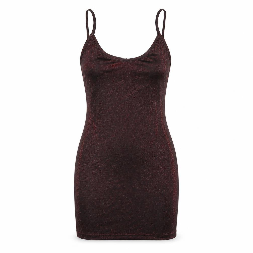 Mistress Rocks Women’s Red Glitter Slip Mini Dress Size S Partywear