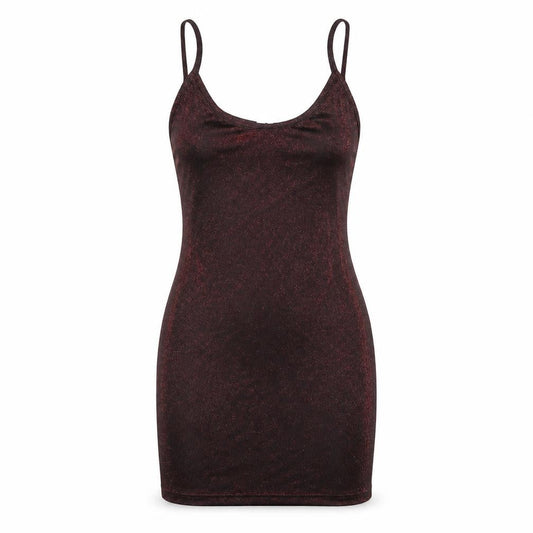Mistress Rocks Women’s Red Glitter Slip Mini Dress Size S Partywear