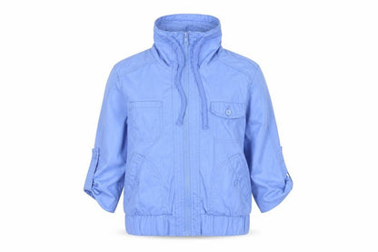 Wear Me Work Me Love Me Women’s Blue Zip-Up Button Jacket UK 6