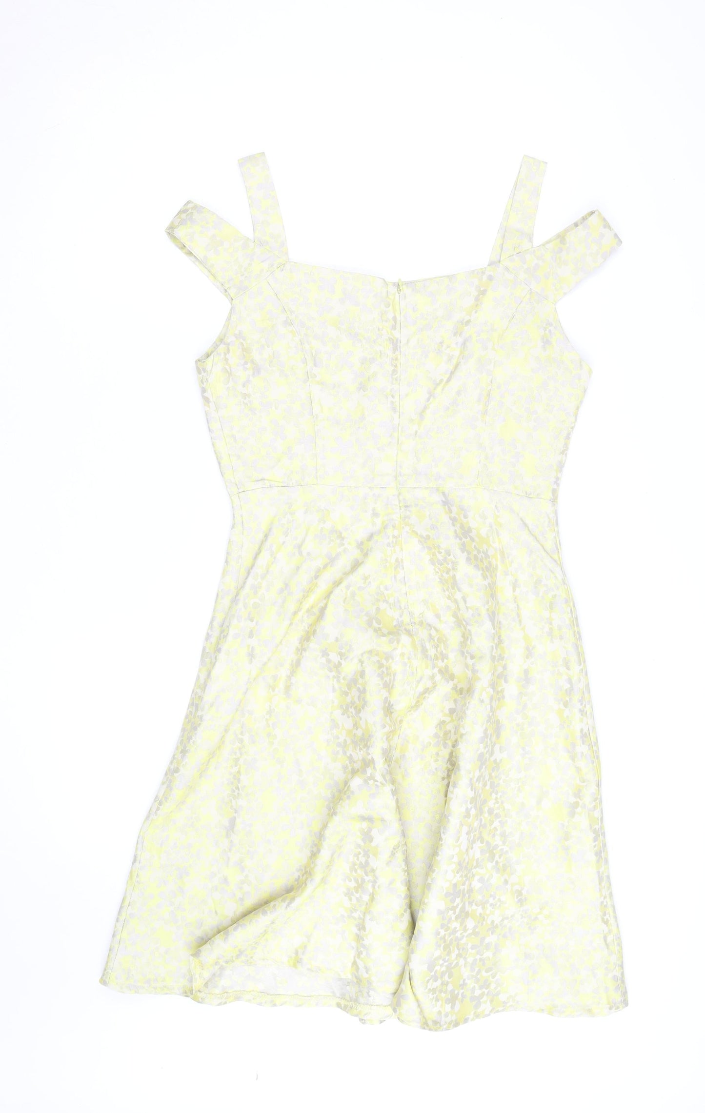 Collection London Women’s Yellow Floral Fit & Flare Dress Size 12