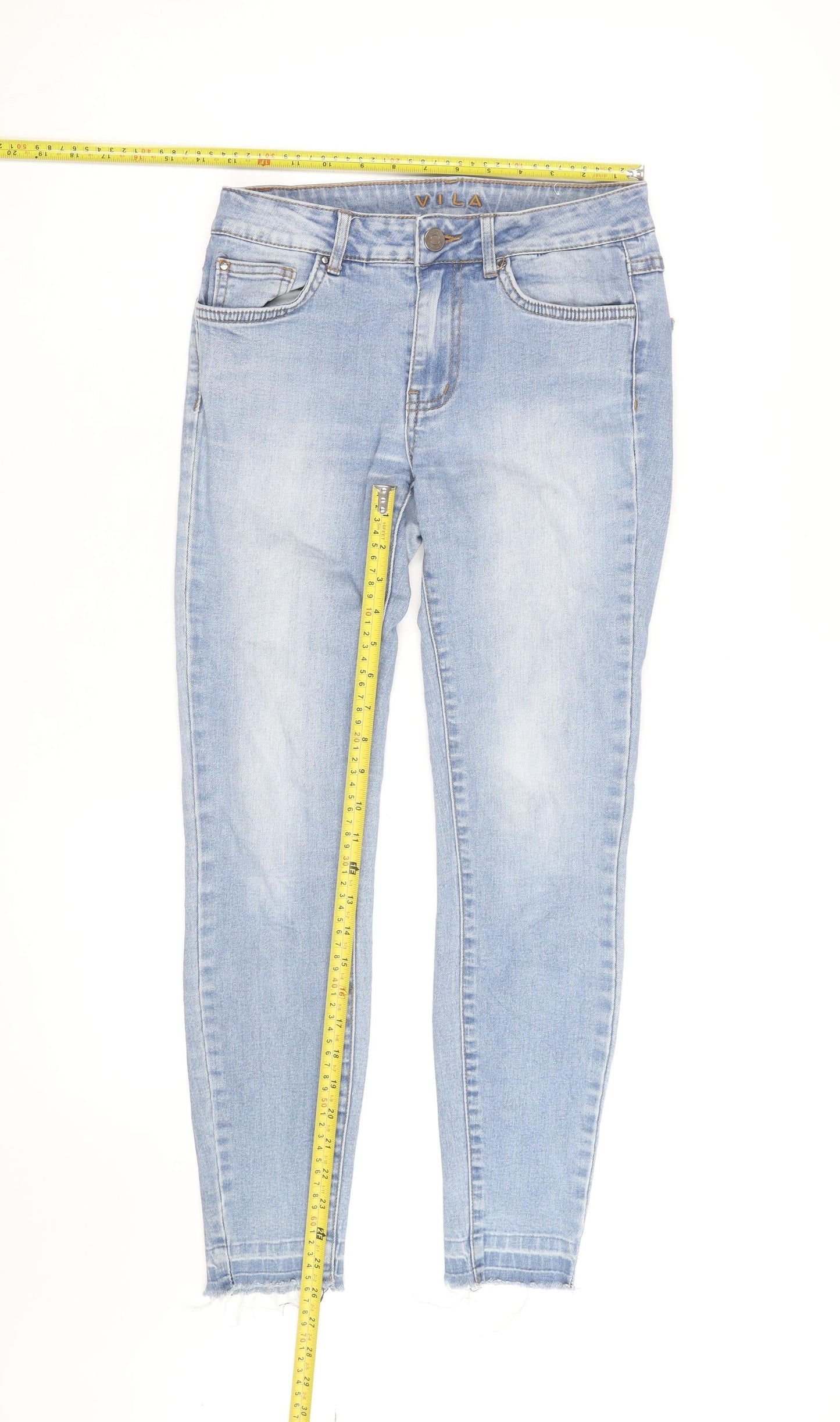 VILA Womens Blue Skinny Denim Jeans Size M Slim Fit