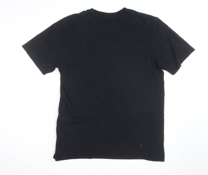 Lonely Souls Club Men's Black Graphic Gothic Cotton L T-Shirt
