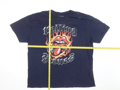 Rolling Stones Men's Navy 2XL Graphic Band T-Shirt