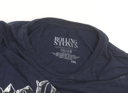Rolling Stones Men's Navy 2XL Graphic Band T-Shirt