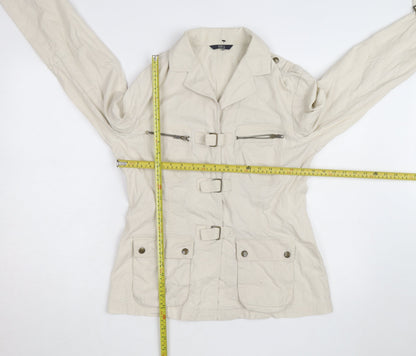 Marks and Spencer Women's Beige Military Style Jacket Size 12
