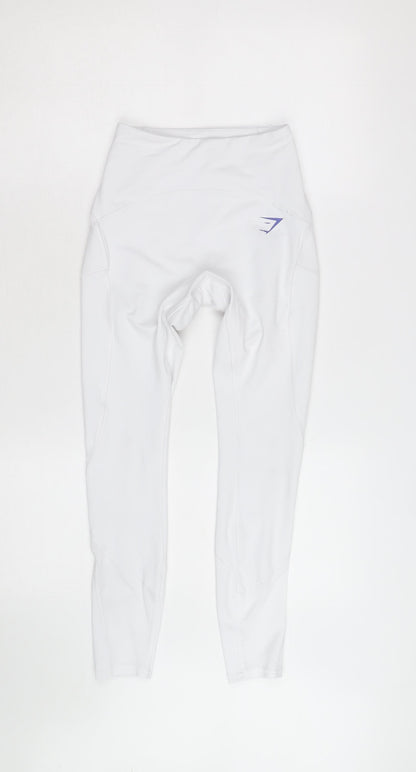 Gymshark Women White Small High Waist Active Leggings