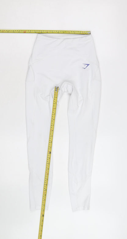 Gymshark Women White Small High Waist Active Leggings