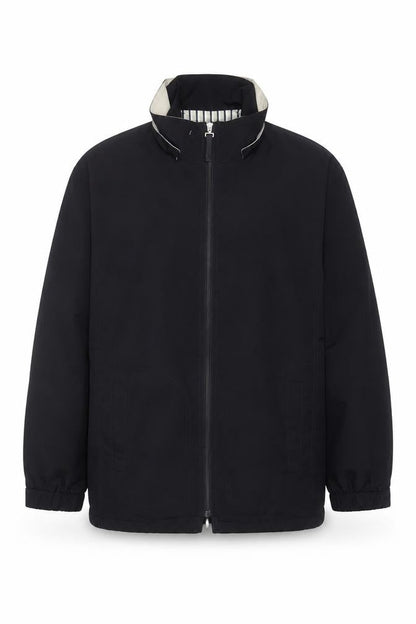 Liz Claiborne Men's Black Softshell Full Zip Mid-Length Jacket S