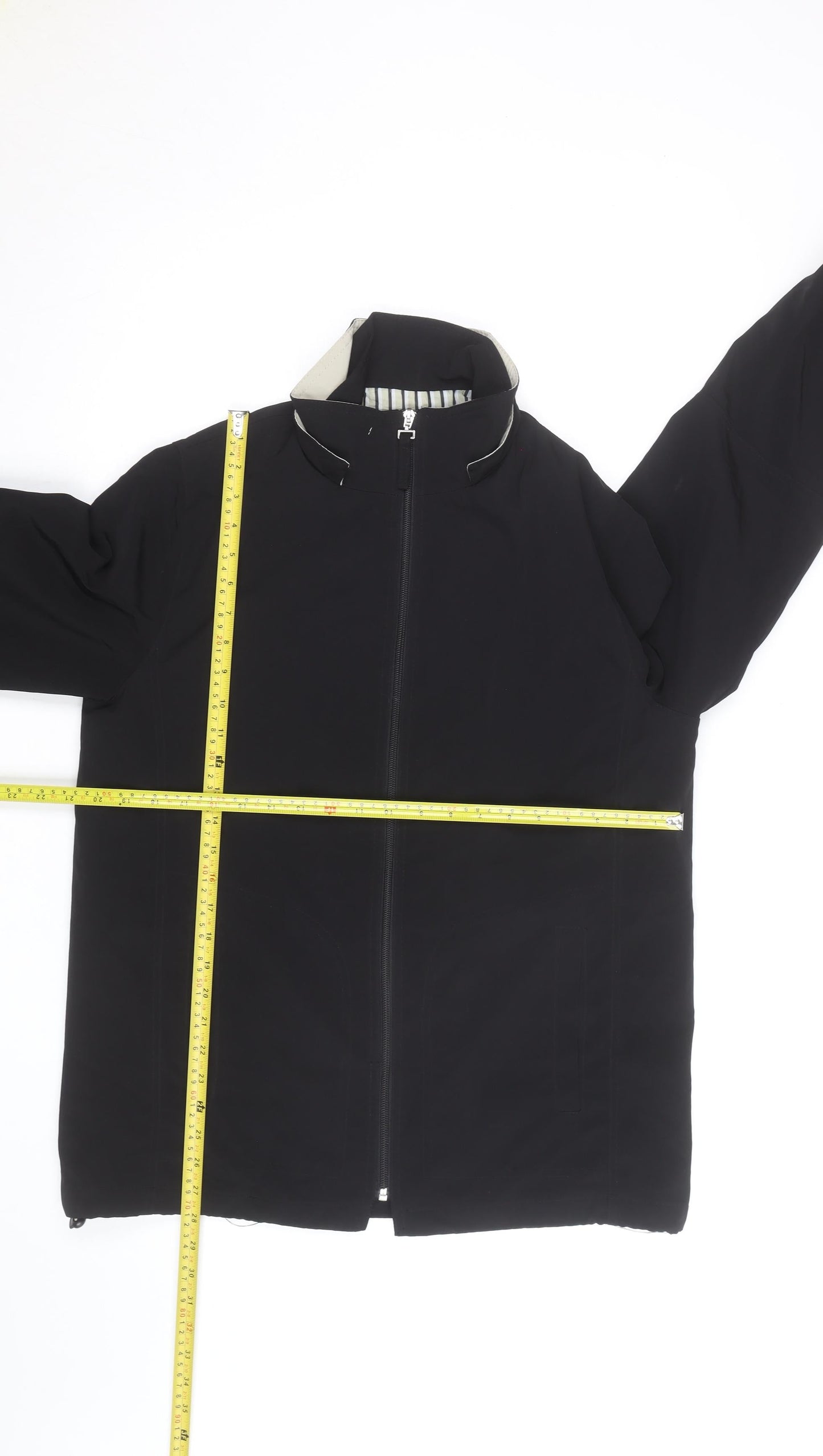 Liz Claiborne Men's Black Softshell Full Zip Mid-Length Jacket S