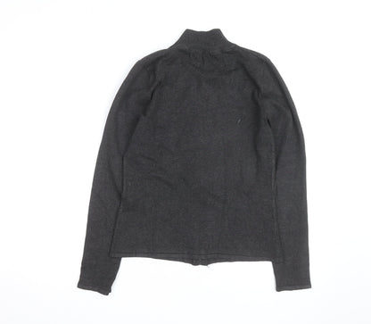 Belldini Women's Black Full Zip Mock Neck Knit Jumper M
