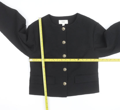 Marks and Spencer Women’s Black Cropped Blazer Jacket Size 10