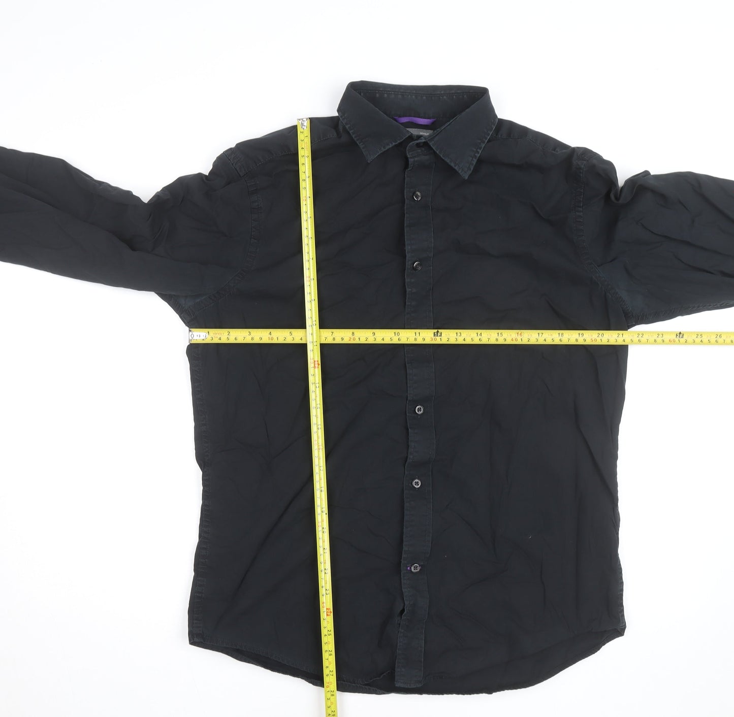 Gap Men’s Black Cotton Long Sleeve Button-Up Shirt Size L