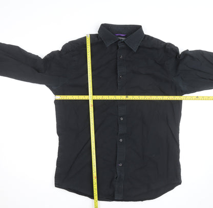 Gap Men’s Black Cotton Long Sleeve Button-Up Shirt Size L