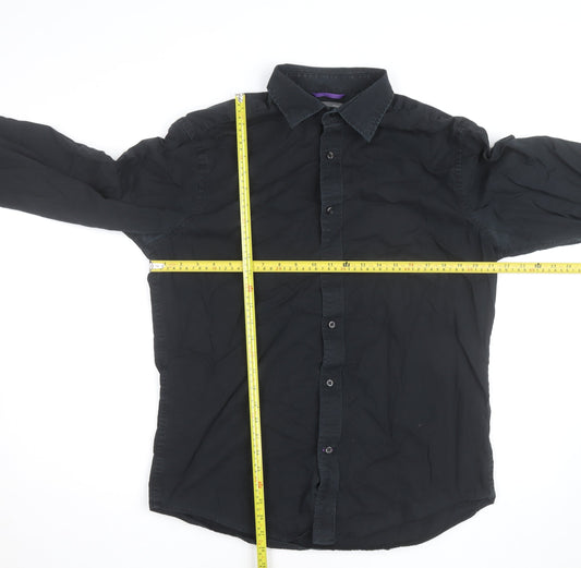 Gap Men’s Black Cotton Long Sleeve Button-Up Shirt Size L