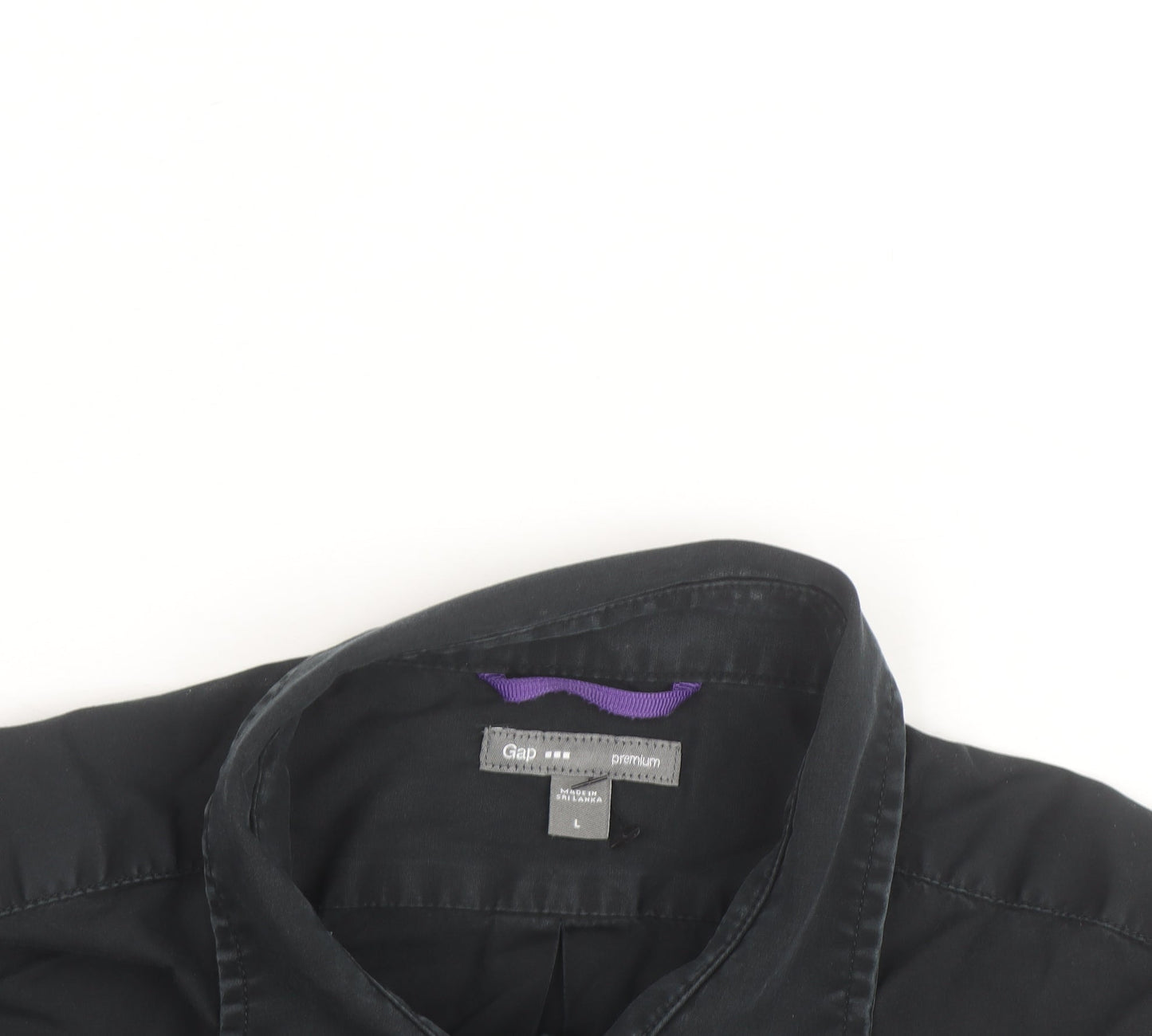Gap Men’s Black Cotton Long Sleeve Button-Up Shirt Size L