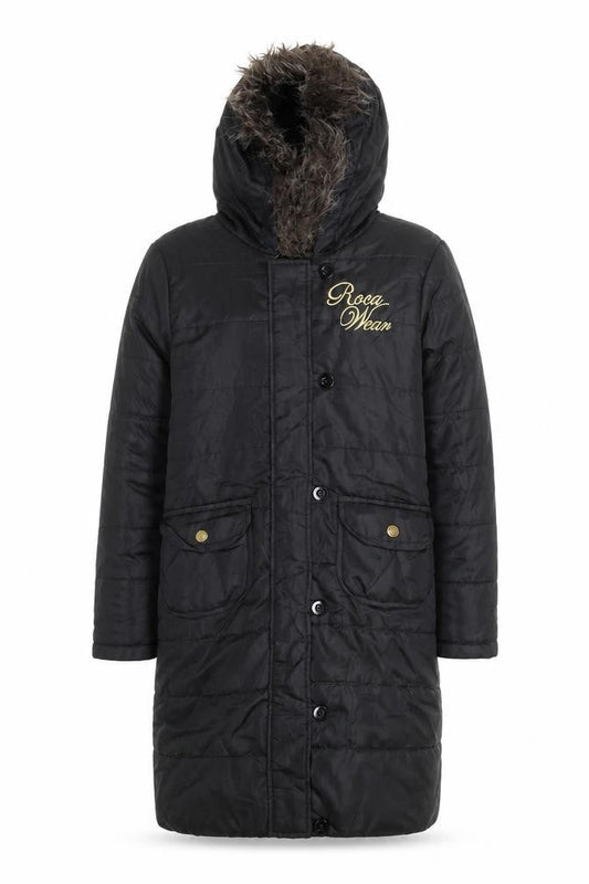 Rocawear Men's Black Hooded Padded Parka Coat Size M