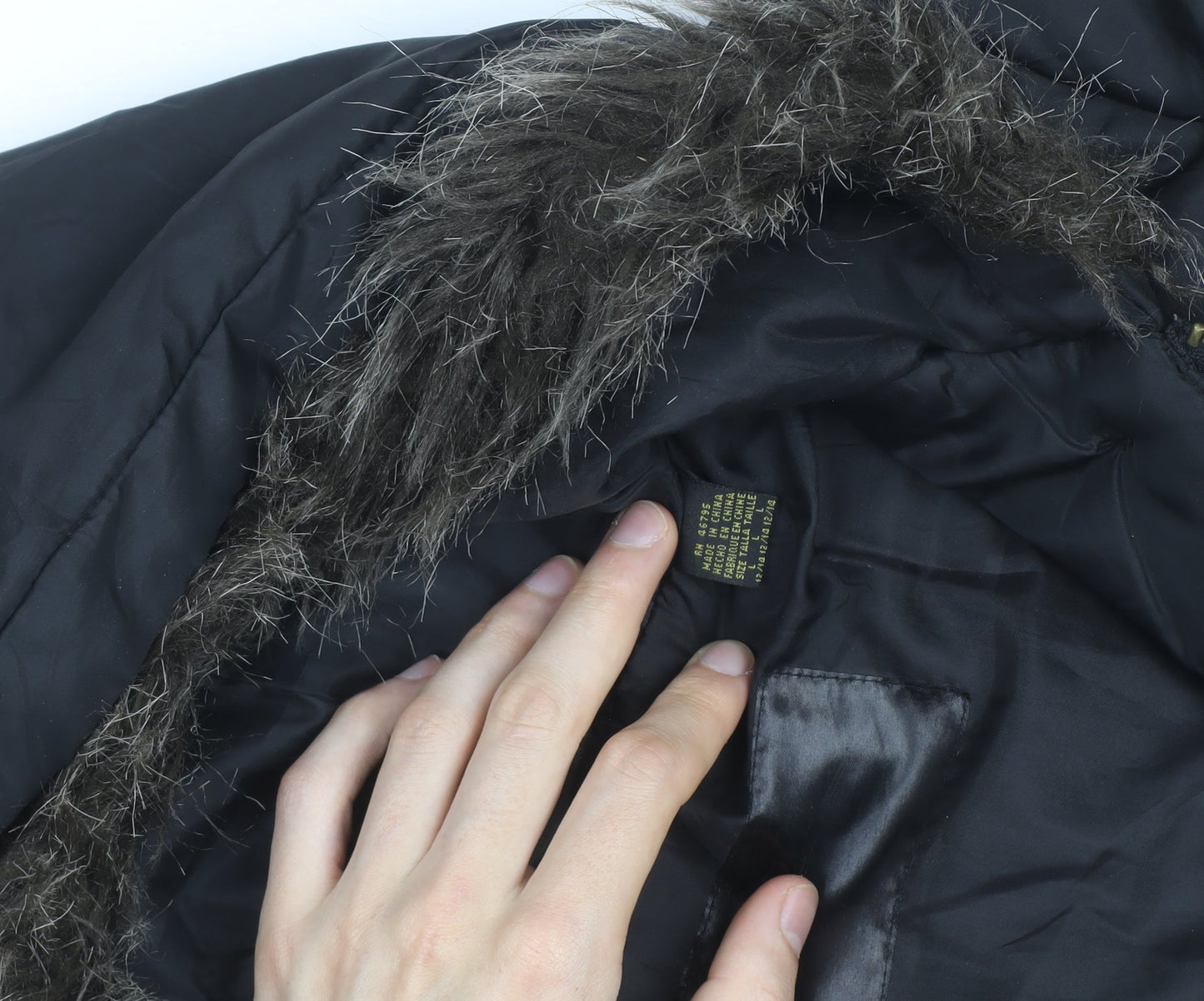 Rocawear Men's Black Hooded Padded Parka Coat Size M