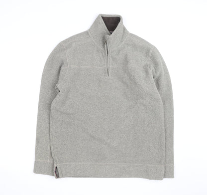 Mantaray Men’s Grey 1/4 Zip Cotton Knit Pullover Jumper Size M