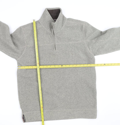 Mantaray Men’s Grey 1/4 Zip Cotton Knit Pullover Jumper Size M