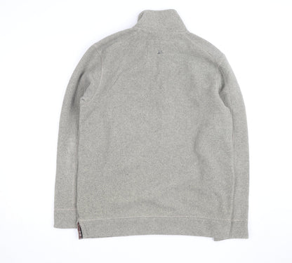 Mantaray Men’s Grey 1/4 Zip Cotton Knit Pullover Jumper Size M