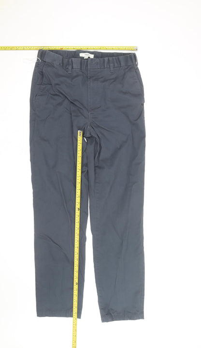 Marks and Spencer Mens Blue Chino Trousers 32W 33L Cotton Blend