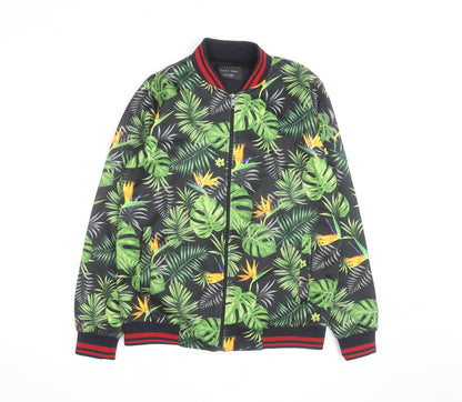Zara Man Men's Multicoloured Tropical Bomber Jacket Size S