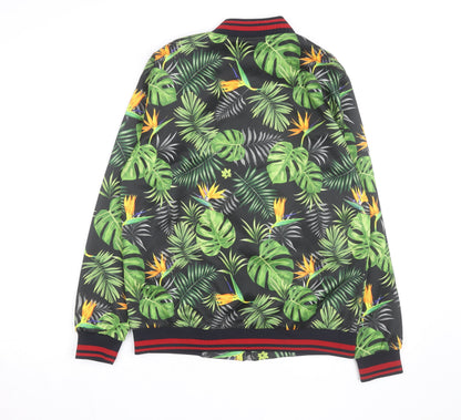 Zara Man Men's Multicoloured Tropical Bomber Jacket Size S