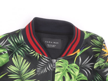 Zara Man Men's Multicoloured Tropical Bomber Jacket Size S
