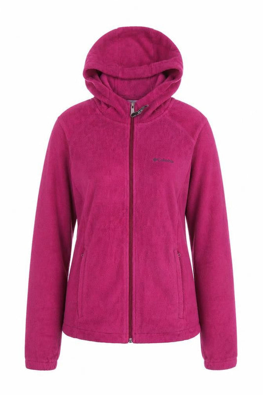Columbia Women's Pink Fleece Full Zip Hooded Sweatshirt Size S