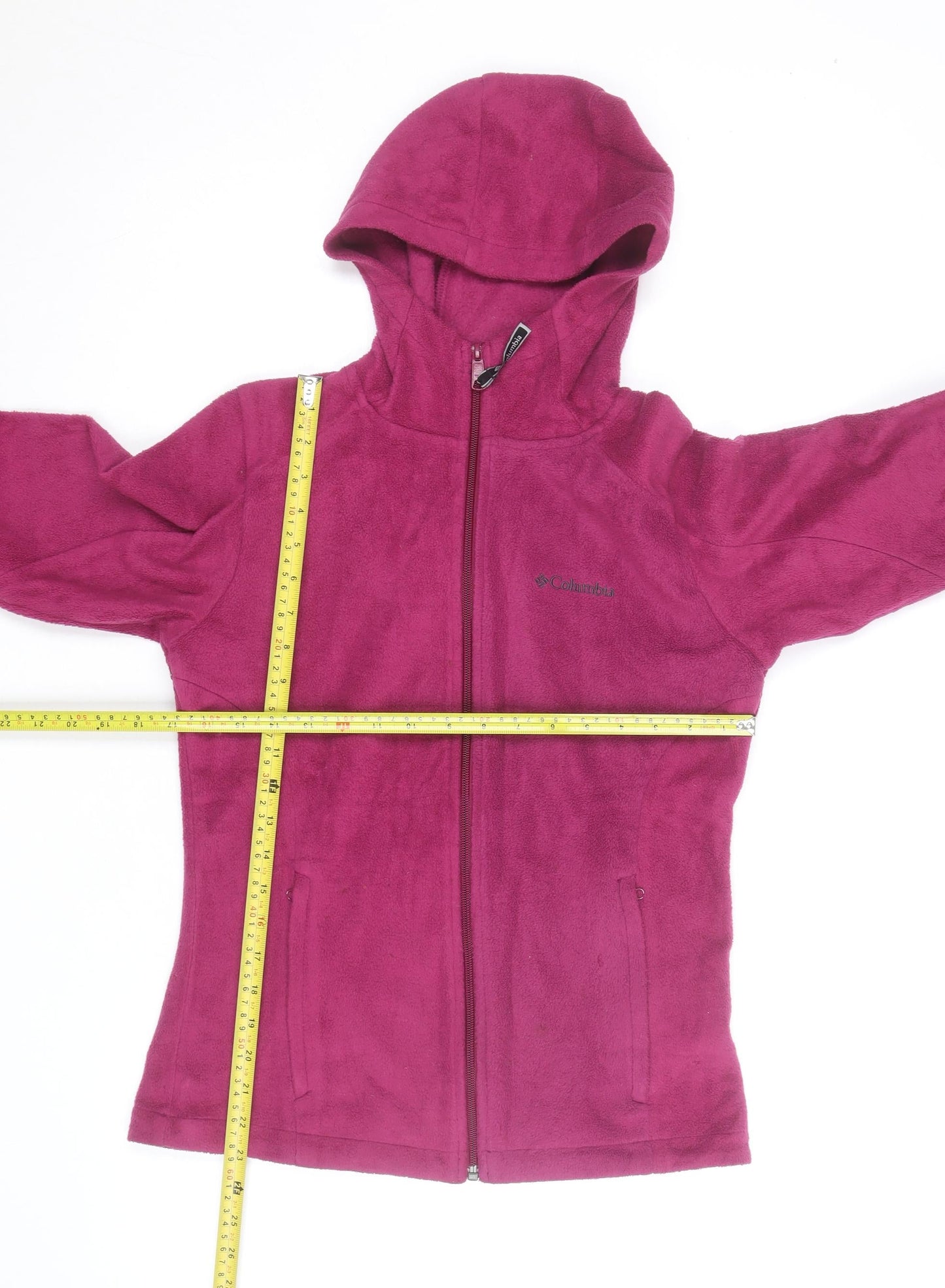 Columbia Women's Pink Fleece Full Zip Hooded Sweatshirt Size S