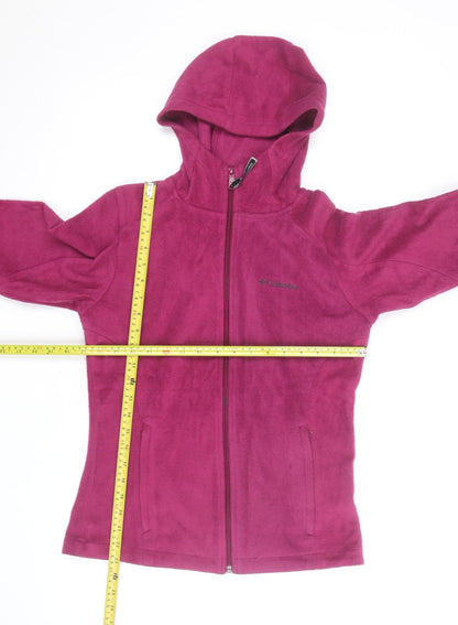 Columbia Women's Pink Fleece Full Zip Hooded Sweatshirt Size S
