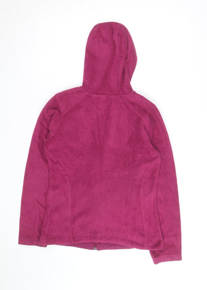 Columbia Women's Pink Fleece Full Zip Hooded Sweatshirt Size S