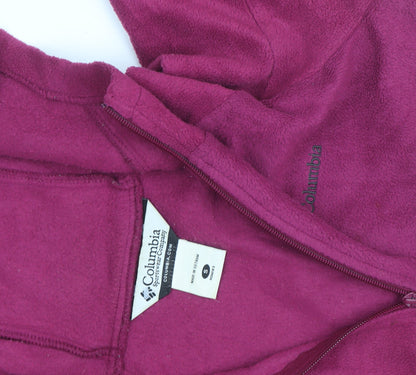 Columbia Women's Pink Fleece Full Zip Hooded Sweatshirt Size S